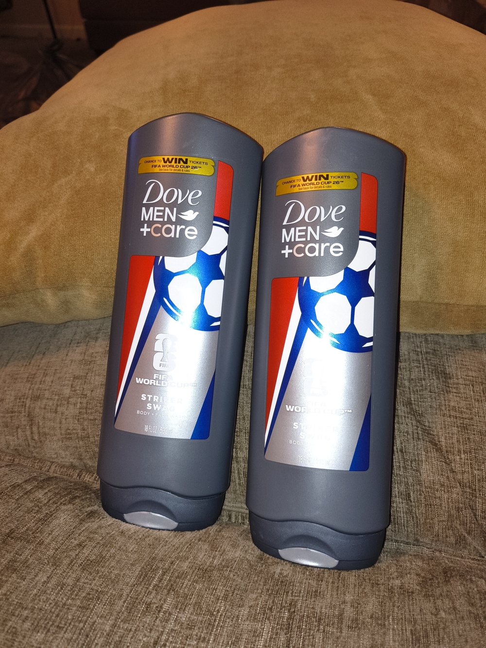 Dove Men+Care Body and Face Wash - Gray with Red & Blue Accents